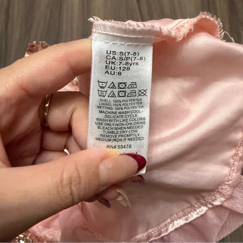 Girl sz 7-8 yrs sequin all over lined winter skirt - Image 4 of 4