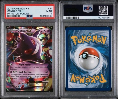 2014 Pokemon XY Gengar EX Holo Phantom Forces 34/119 PSA 9 Mint