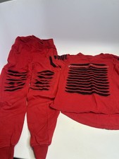 Switch Remarkable Boys Red Black Cutout Cotton Shirt Pants Set M 10-12