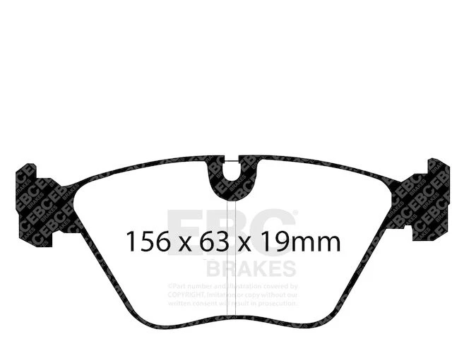 For 1994-1995 BMW 540i Brake Pad Set Front EBC 95862TPDS - Imagem 3 de 4