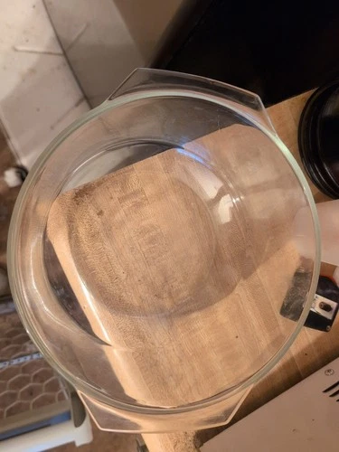 VTG PYREX #344 Straight Side 8.25" Clear Glass Mixing Bowl Handles 3Qt Oven Ware