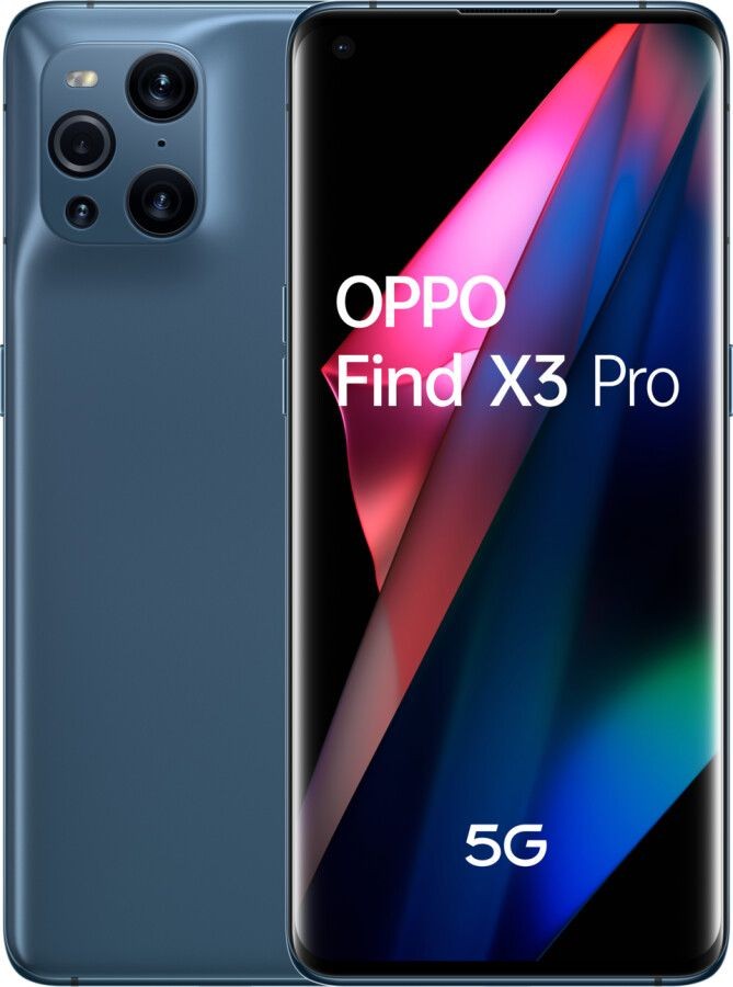 OPPO Find X3 Pro 5G 256 Go Bleu Reconditionné Très bon état