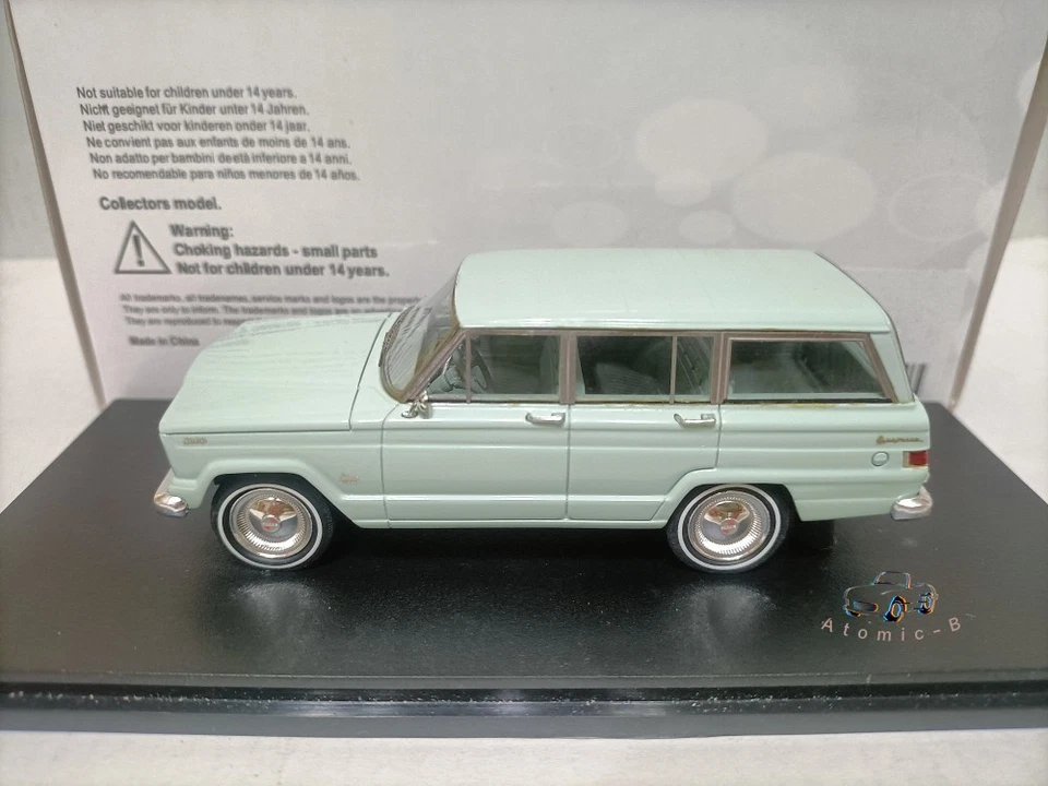 GLM 1:43 Jeep Wagoneer 1962 Light Green Resin Off Road Tourer Model - Image 3 of 4