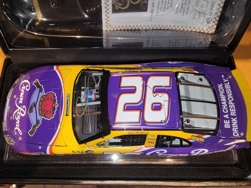 2007 年亲笔签名 Jamie McMurray #26 Crown Royal 1:24 精英融合 #53/2007 — 第 4/4 张图片