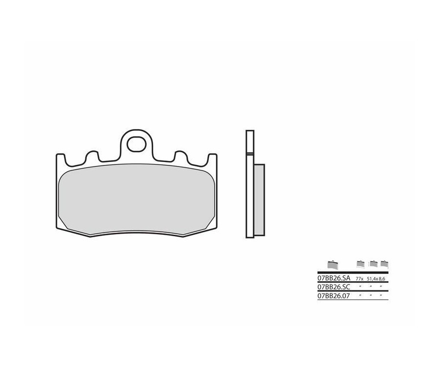 Plaquettes de frein Brembo 07BB26SA en métal fritté, la référence des motards