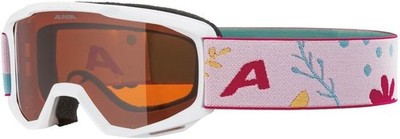 ALPINA PINEY Skibrille Kinder UV Schutz White Flower Matt Schneebrille Brille