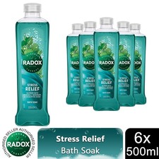 Image of Radox 100% Nature Inspired Fragrance Bath Soak, Stress Relief, 6 Pack, 500ml
