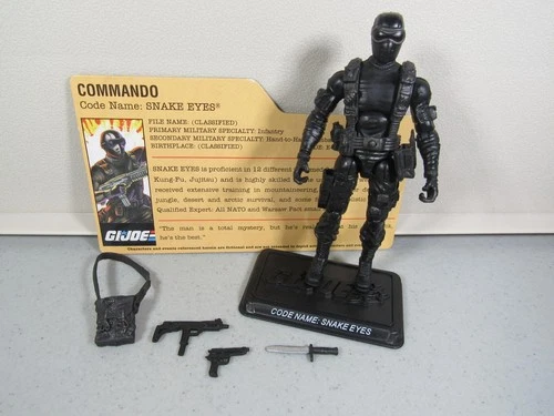 GI JOE -- 25th  SNAKE-EYES  100% W/FC - 10 + items = FREE SHIP -- GIJOE