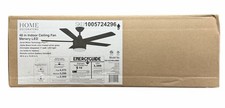 Home Decorators Collection Merwry 52 in. LED Indoor Matte Black Ceiling Fan