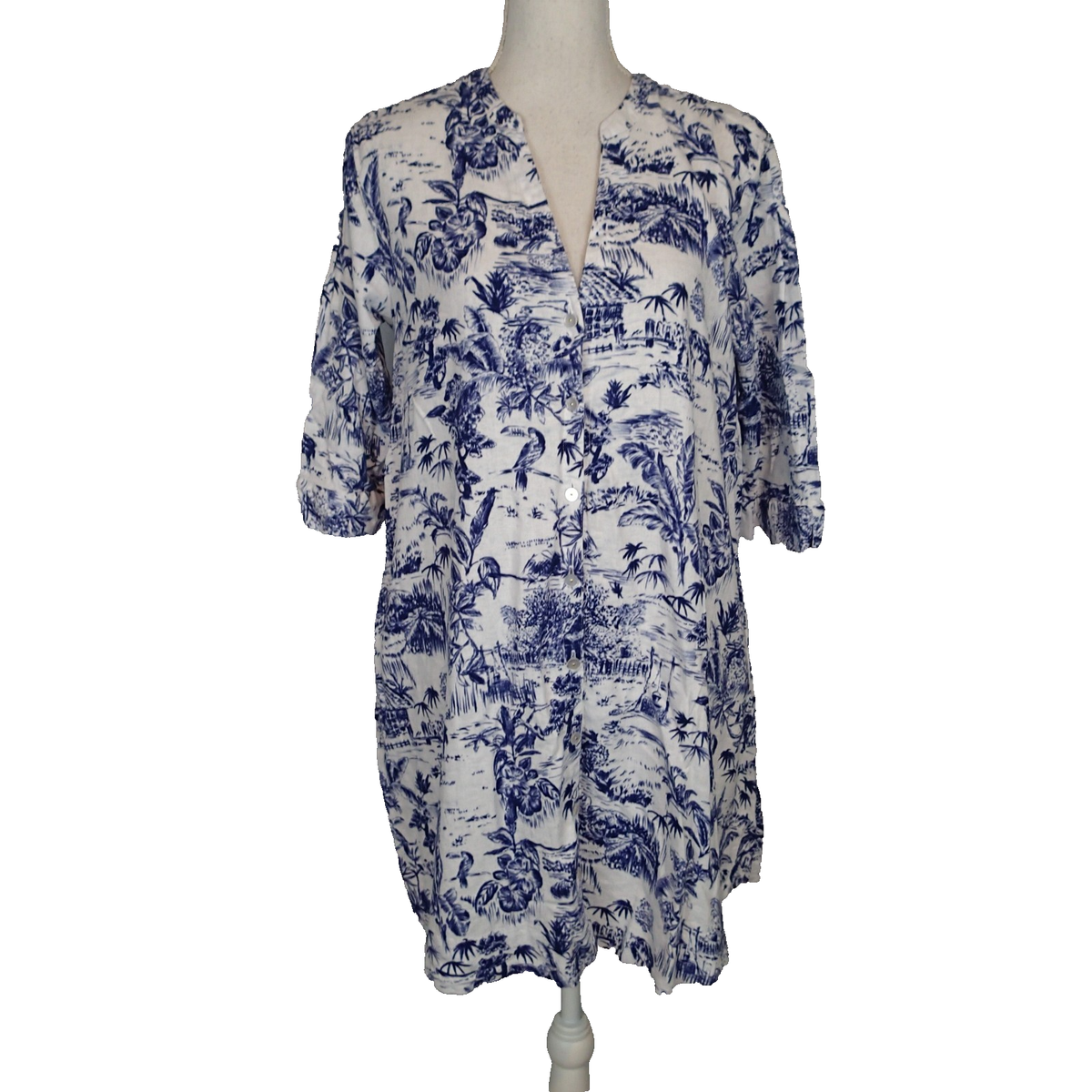 chinese dress ladies Rove Linen-Cotton Midi Dress Back Ties