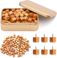 Thumb Tacks, Push Pins Decorative for Cork Board, Cute Coffee Square Shaped