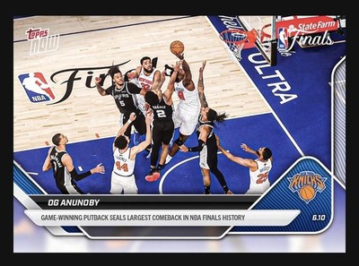 2025-26 NBA Topps Now #336 OG Anunoby New York Knicks NBA Finals - PRESALE 