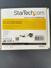 StarTech 2Port Native PCIExpress PEX2S553 RS232 Serial Adapter Card w 16550 UART