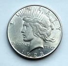 1923-S Peace Silver Dollar Cleaned San Francisco Mint Coin