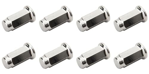 (8 Pack) ITP Flat Base Chrome Lug Nut 10mm x 1.25mm Thread Pitch w/14mm Head - Picture 1 of 9