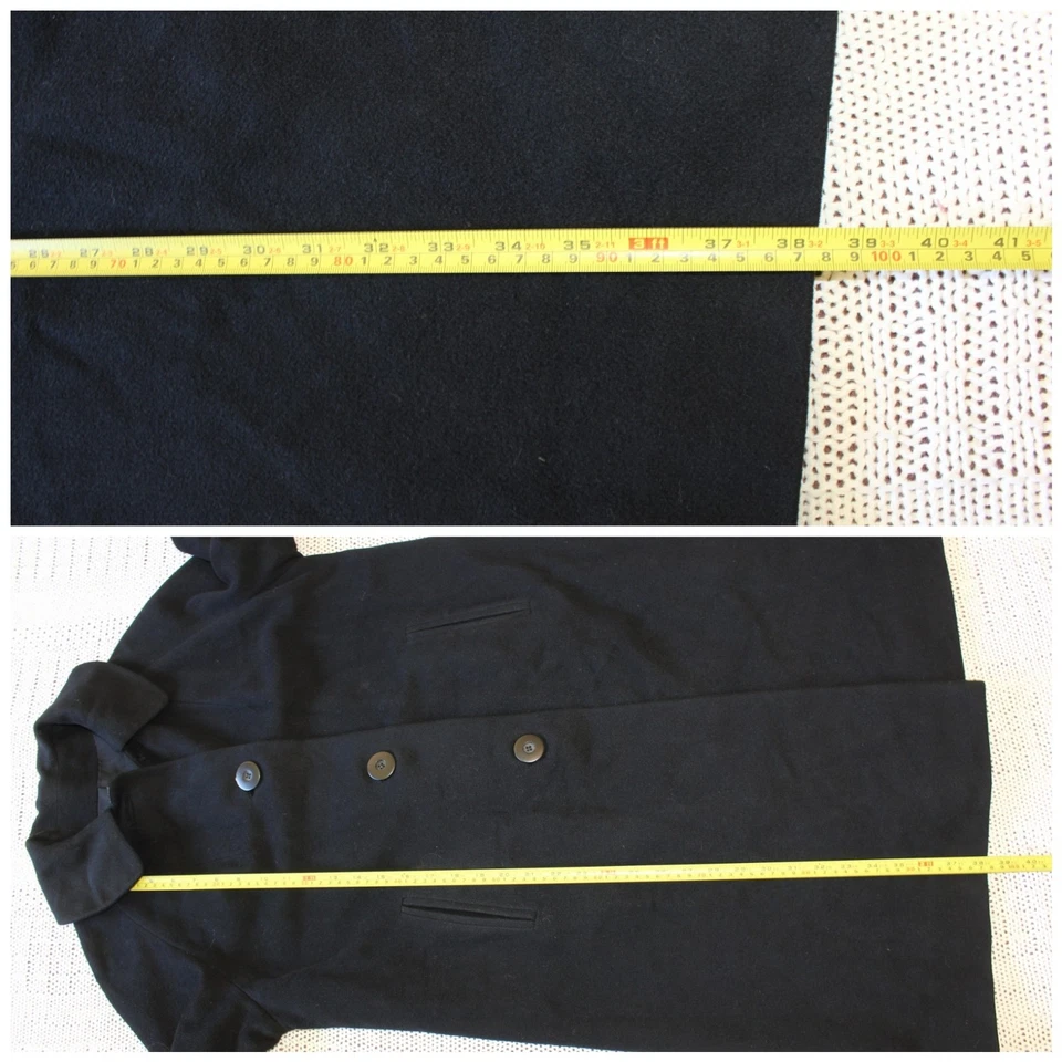 De Colección Country Tweeds 100% Cachemira Mujer Chaqueta Abrigo Negro Botones Invierno Talla M Foto 3 de 4