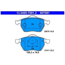 Satz Bremsbeläge Bremsklötze vorne für Audi A3 8L1 TT 8N3 8N9 | 24385160
