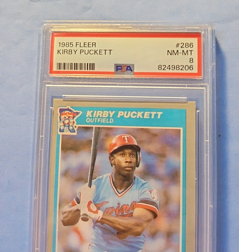 1985 Fleer Kirby Puckett RC #286 PSA 8 NM-MT TWINS HOF Auct#13443 - Picture 2 of 3