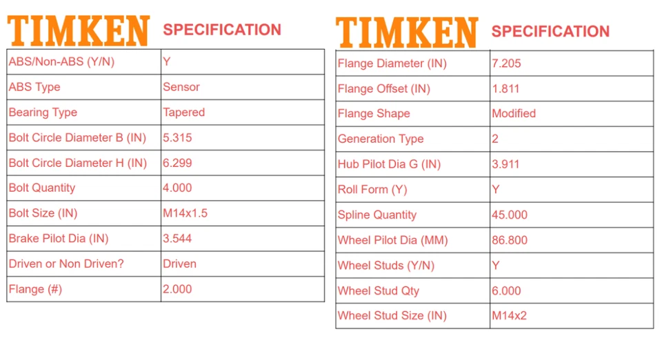 Conjunto de cojinete de rueda y buje delantero Timken SP550214 para Ford F-150 2009 2010 Foto 3 de 4