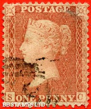 SG. 38 variety C9 (3). " SC ". 1d Pale Red. Plate 46. A fine used example B68168