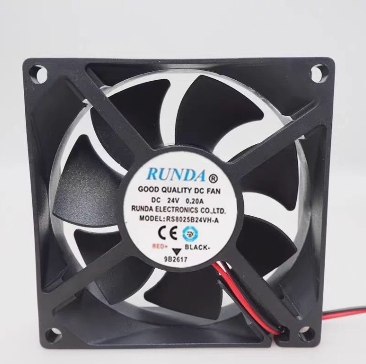 RUNDA RS8025B24VH-A DC24V 0.20A 8CM 2-Wire Cooling Fan Durable