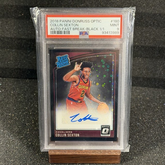 1/1 Auto Black Prizm Optic 2018 Collin Sexton Rookie Lakers Grail 🐐 PSA 9