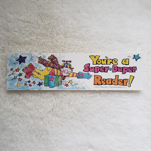 Vintage 90s Troll Paper Bookmark, You're A Super-Dupe Reader! - Printed in USA