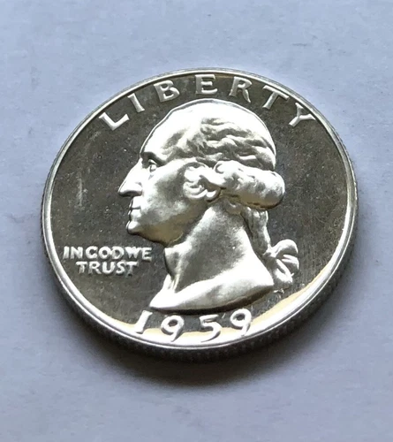 1959 Washington Quarter Silver Proof 25c Coin #3