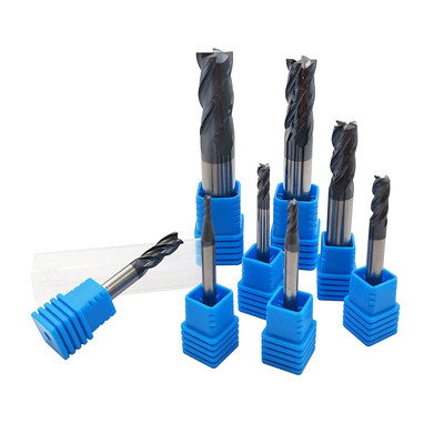 CNC End Mill Set Carbide Tungsten Steel 4 Fultes Milling Cutter Router Bits R...