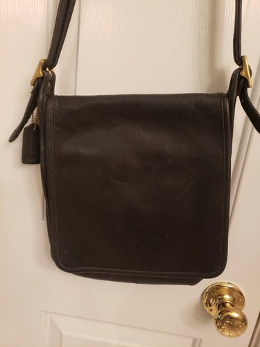 Vtg COACH Black Legacy Studio Flap Zip Closure Crossbody Purse Bag #9145 Classic - Picture 4 of 18