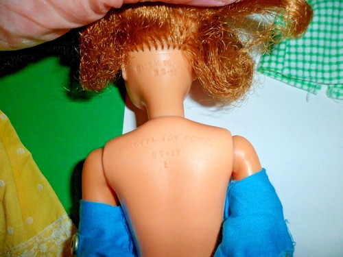 VTG Ideal TAMMY FAMILY DOLL BROWN HAIR 12" #9000-1 1960s DUNGAREES SHIRT DRESS - Picture 11 of 12