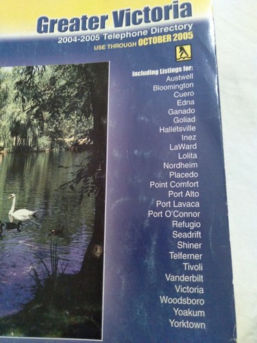 Victoria Greater White Pages Yellow Pages 2004-2005 phone book/directory Texas - Foto 10 di 12