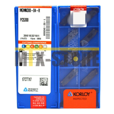 10pcs/box Brand New Korloy CNC Blade MGMN300-04-R PC5300 Carbide Insert