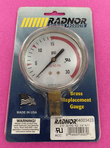 Replacement Gauges 1/4 in Brass NPT 14 Pack 30 psi 2 in Replacement Gauges 1/4 in Brass NPT 14 Pack 30 psi 2 in