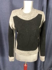 HUGO BOSS black gray wool alpaca poly mix worm simple and versatile sweater S M
