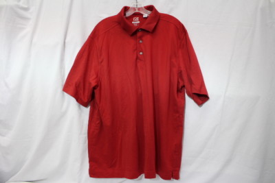 CUTTER & BUCK CB DryTec Luxe Red Golf Polo/Tee, Cotton Blend, Mens XXL-B5