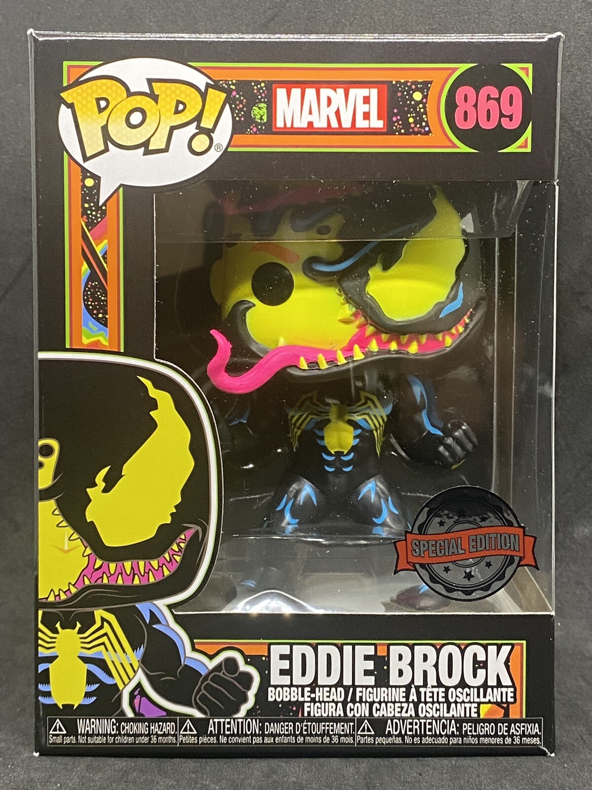 Sale Funko Pop! Marvel: Blacklight Eddie Brock (Venom) #869 Special Edition