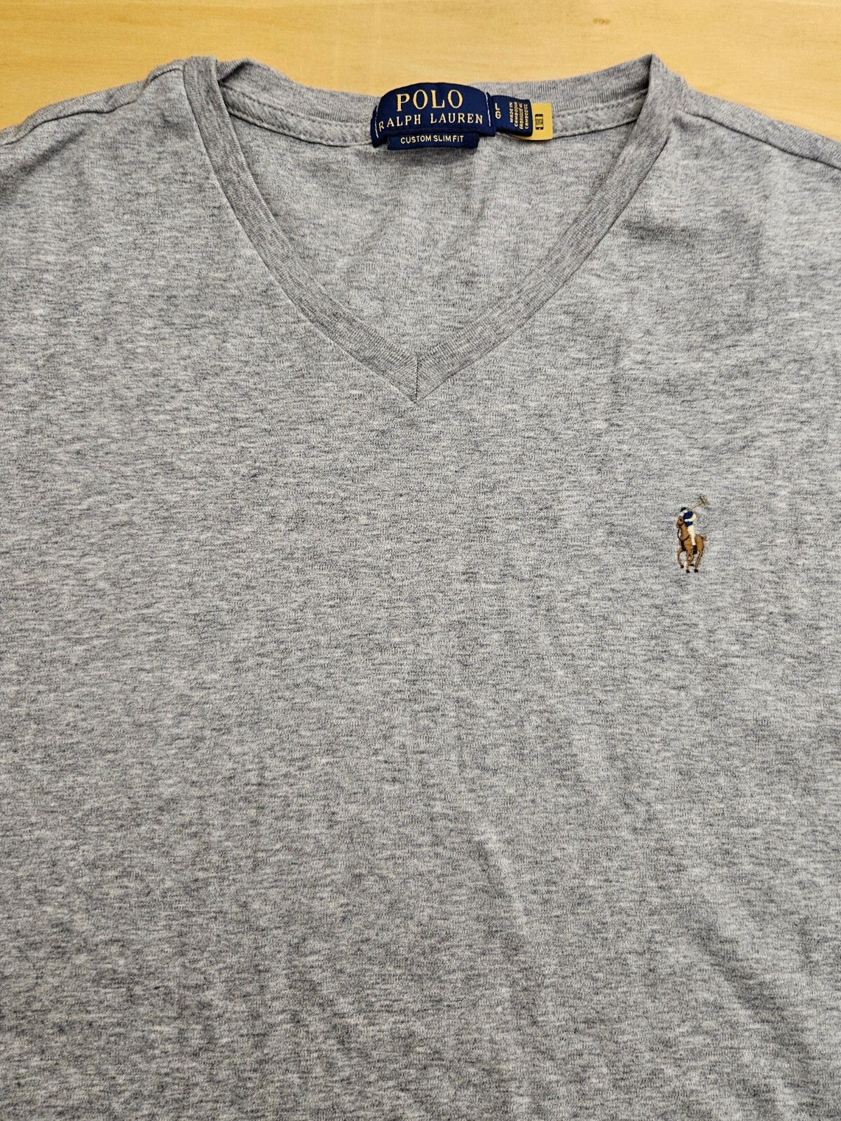 PONY Polo Ralph Lauren T Shirt Uomo Vestibilità Classica Scollo a V Manica Corta 100% Cotone Tee