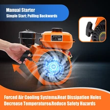 Diesel Engine Hand Recoil Single Cylinder For Small Agricultural Machinery 196CC