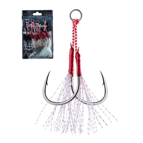5pcs Double Assist Hooks Jigging Fishing Hook Metal Jigs Fishing Lures Saltwater - Picture 6 of 6