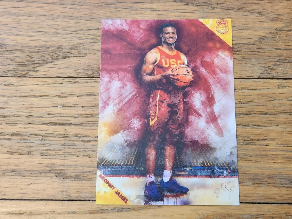 3 tarjetas de boceto firmadas por artista de los troyanos de Bronny James USC John Rudolph David Lee Foto 2 de 4