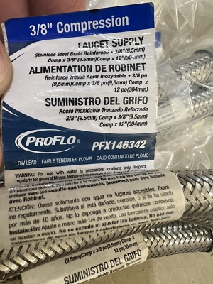 ProFlo Braided 6 Supply Lines with 3/8
