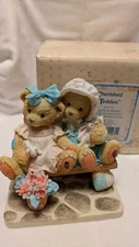 1992 Enesco Cherished Teddies Tracie & Nicole "Side By Side With Friends", NIB