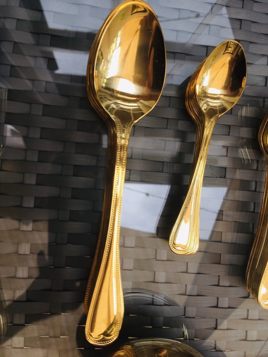 Bestecke SBS Solingen Silverware Cutlery 23/24k Gold Plated SBB8