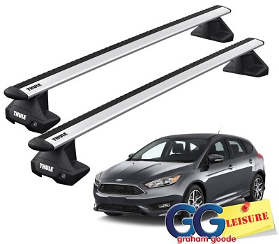 Thule Evo WingBars Roof Rack Bars Ford Focus 5dr MK3 Hatchback