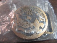 1987-88 World Jamboree US Contingent Max Silber Brass Belt Buckle SB