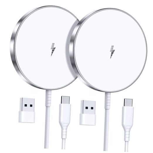 MagSafe Charger 15W Fast Wireless Magnetic Charger for iPhone Silver