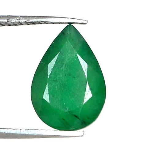 Esmeralda Natural Certificada Corte Pera 2.10 CTS Facetada Suelta 10.50x7.50 mm