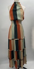 Anthropologie Farm Rio Toucans MultiColor Sleevless Mock Neck Maxi Dress Size XS