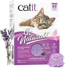 Catit - Go Natural Pea Husk Clumping Cat Litter - Lightweight, Dust Free, Easy C
